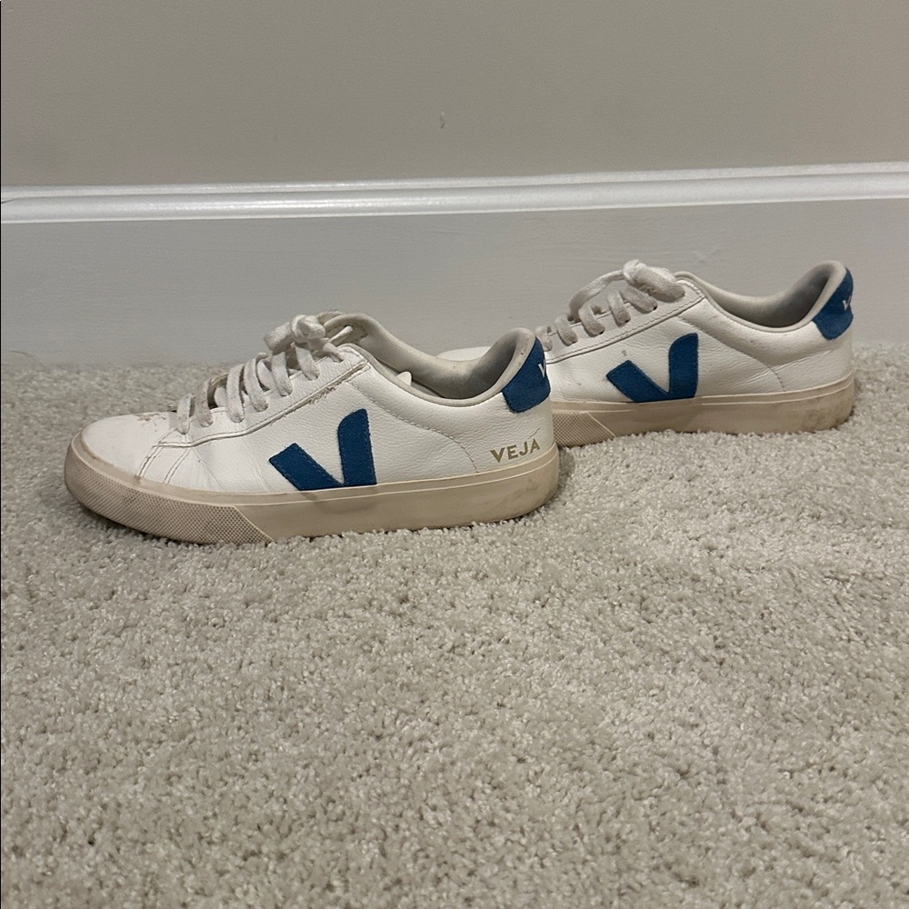 Veja White and Blue Sneakers Sz 39 - 8.5-9